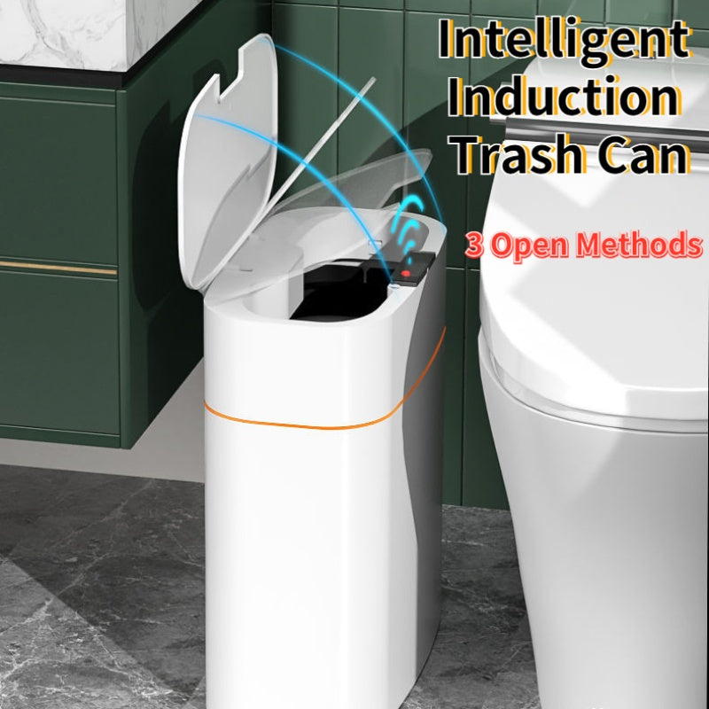 Smart Trash Can With Lid For Bedroom And Living Room Kitchen Storage Box Trash Can Induction Small Car Box Automatic Smart Dustbin Smart Trash Bin