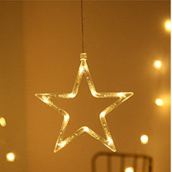 Star String Lights LED Christmas Curtain Lights Indoor Bedroom Home Party Decoration Snowman Christmas Tree Holiday Lights